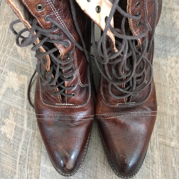 Oak Tree Farms Leather Neo- Victorian Boots - Picture 8 of 12